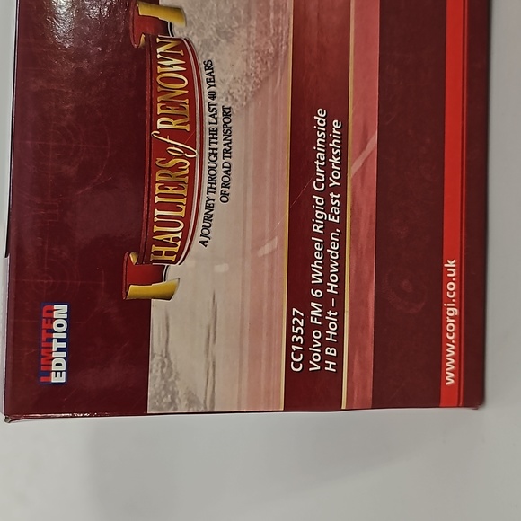 Corgi diecast model H B Holt trucking Volvo wheel rigid Curtainside new in box - Picture 6 of 8